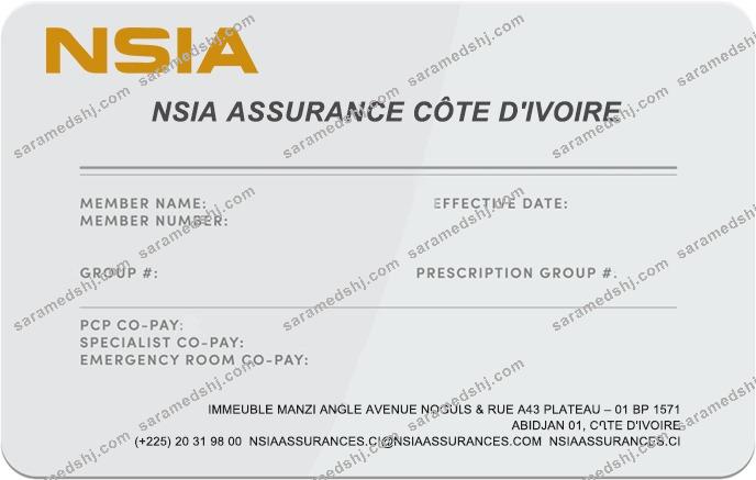 Côte d'Ivoire health insurance card
